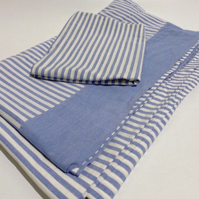 SHEET, Blue White Stripe (Sheet, Pillowcase)